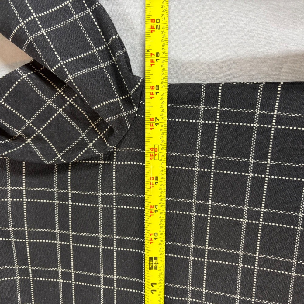 J.McLaughlin Women Black White Windowpane Plaid Gold Button Mock Neck Dress S - Picture 6 of 9